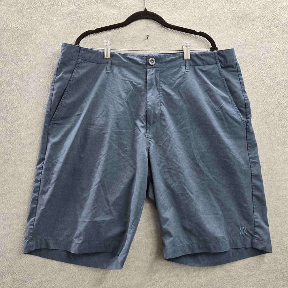 Dixxon‎ Men Shorts 40 Blue Logo Embroidery Chino 9" Inseam